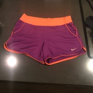Nike purple and orange shorts